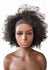 Human hair afro headband wig